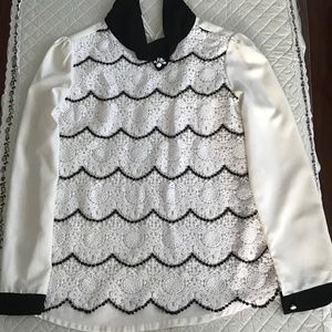 Stylish Black and White Blouse